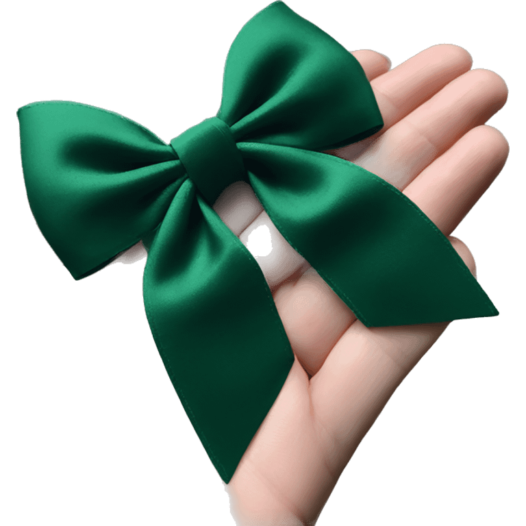 make this bow dark green 🎀 emoji