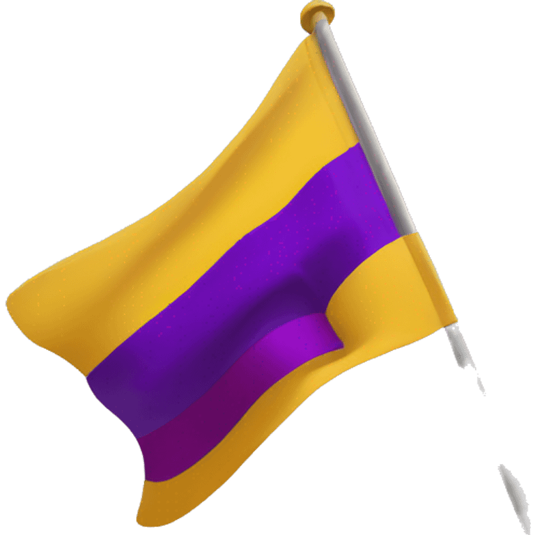 Bandera roja amarilla y violeta  emoji