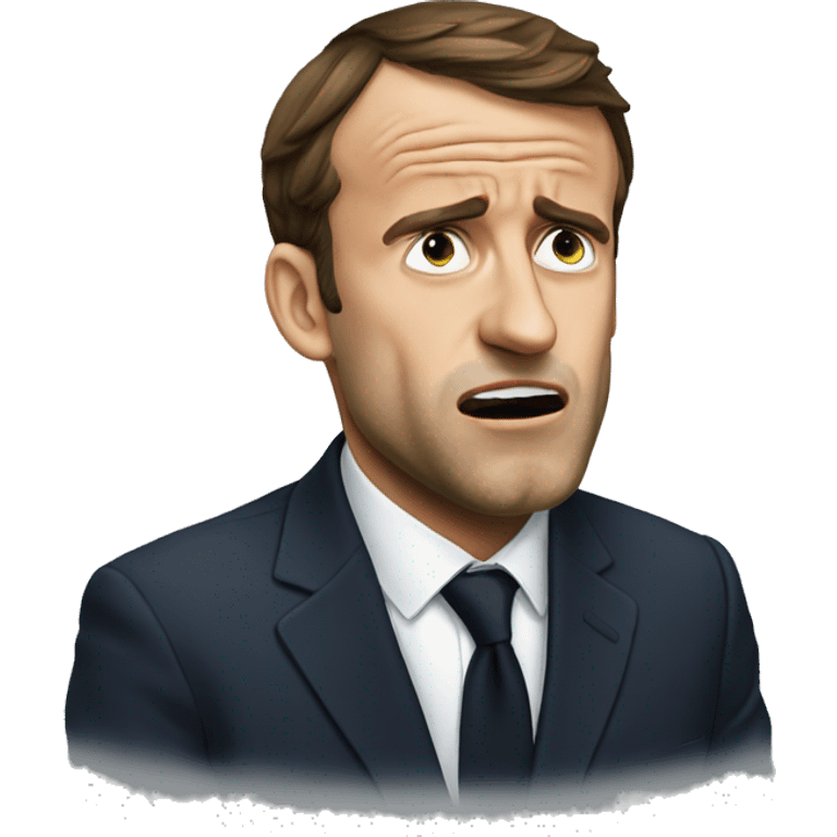 macron crying emoji