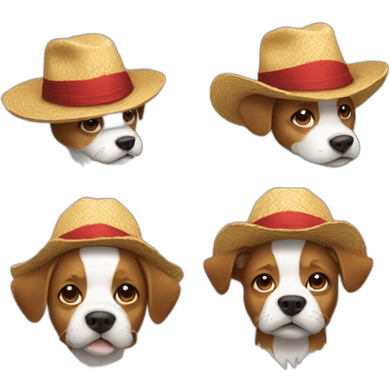 dog with luffy hat emoji