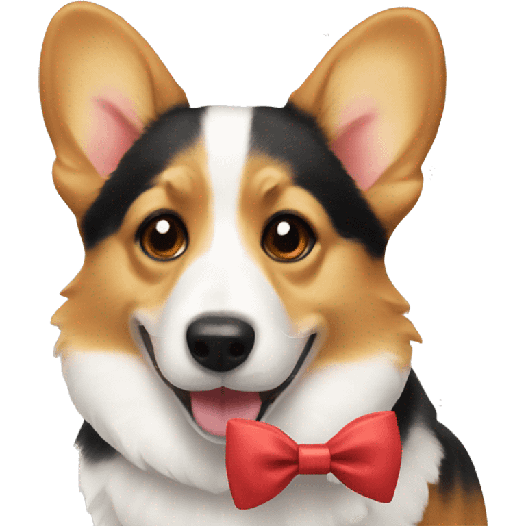 Corgi with bow emoji