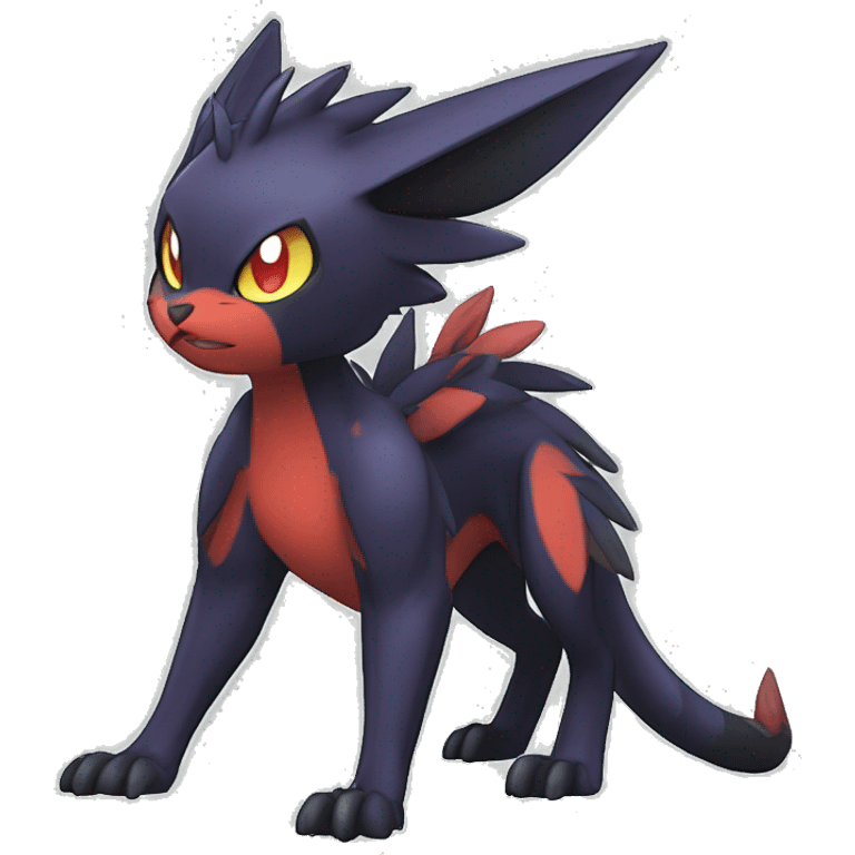 Noivern-Litten-Zorua-Nargacuga-Fakemon-hybrid full body emoji