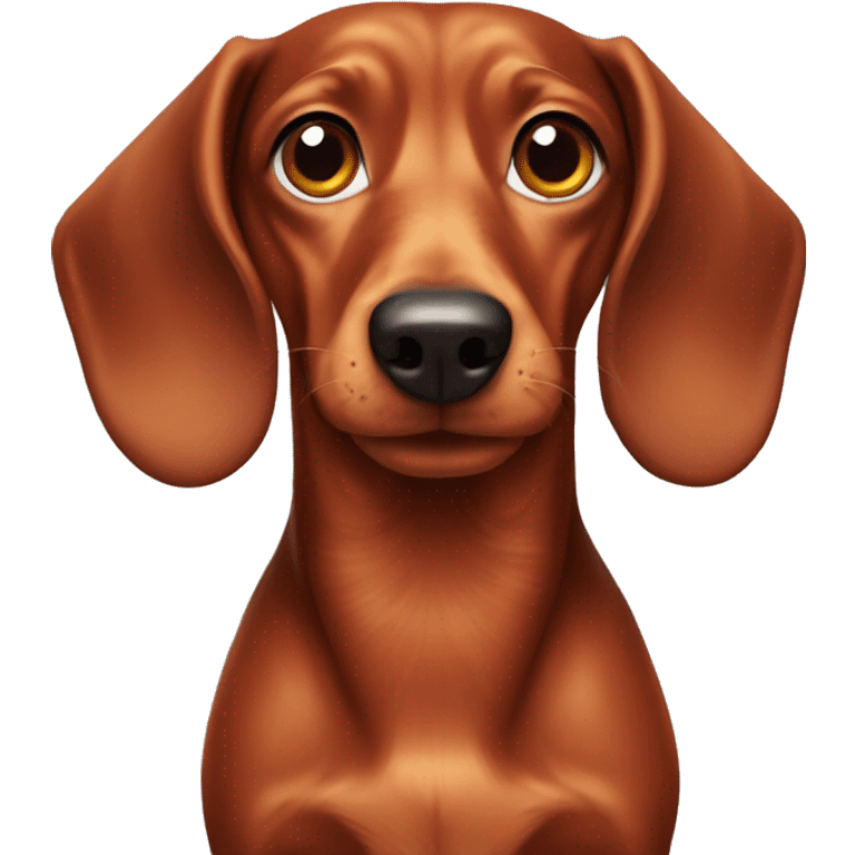 Red dachshund  emoji