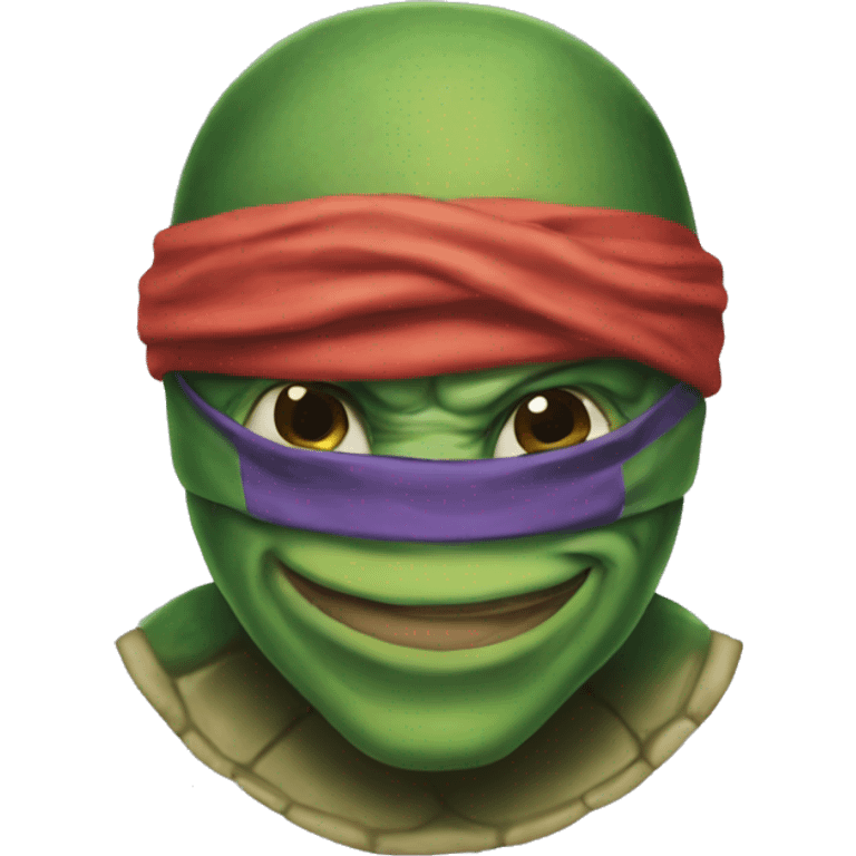 ninja turtle with a clown mask emoji