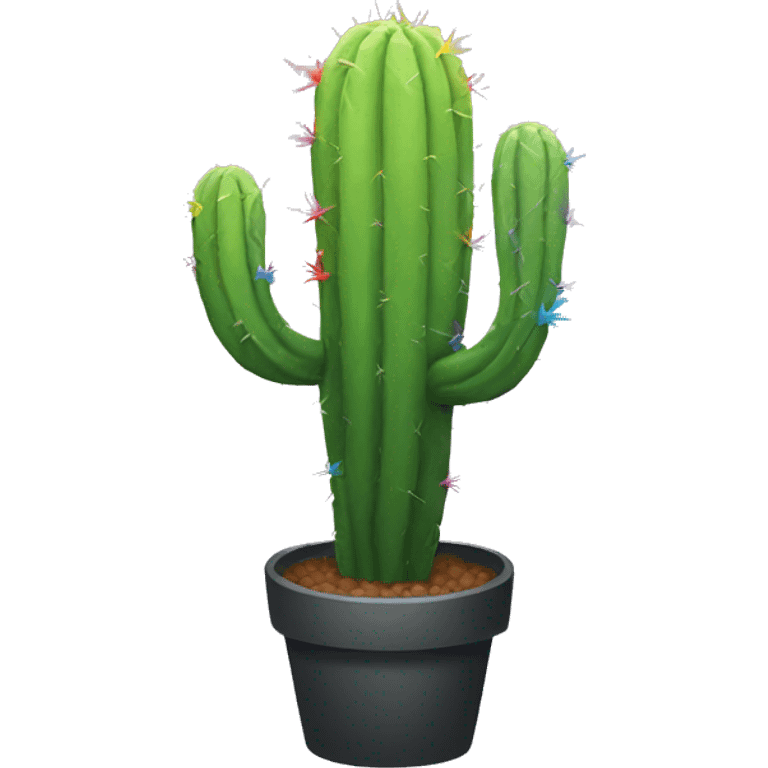 Rainbow cactus emoji