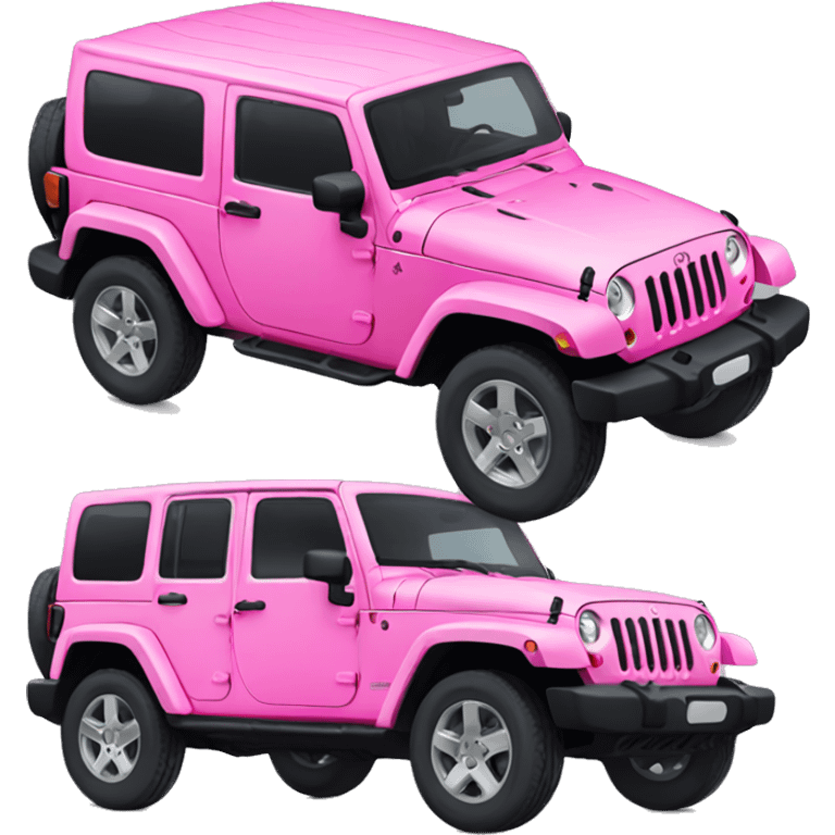 Pink Jeep wrangler emoji