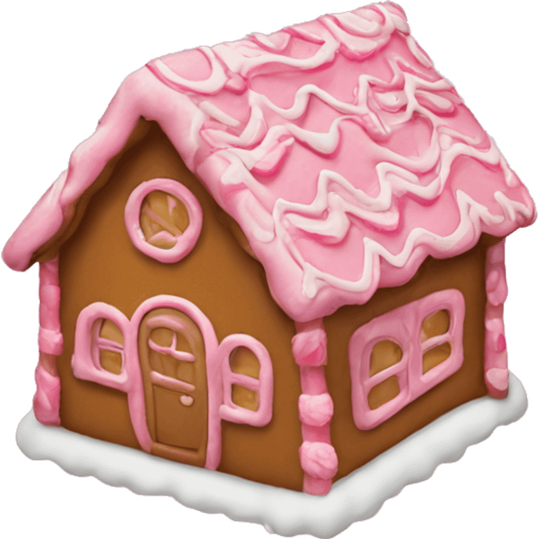 Pink ginger bread house  emoji