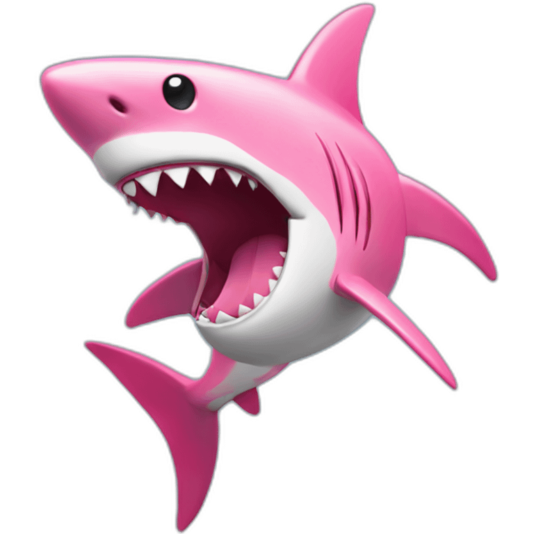 pink shark dancing emoji