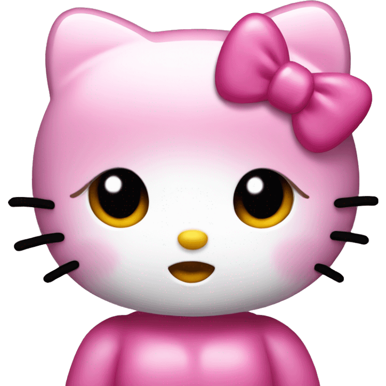 hello kitty making a kiss pink  emoji