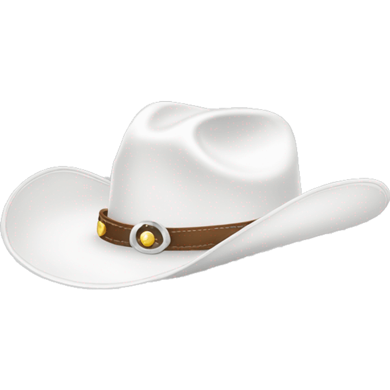 White cowgirl  hat emoji