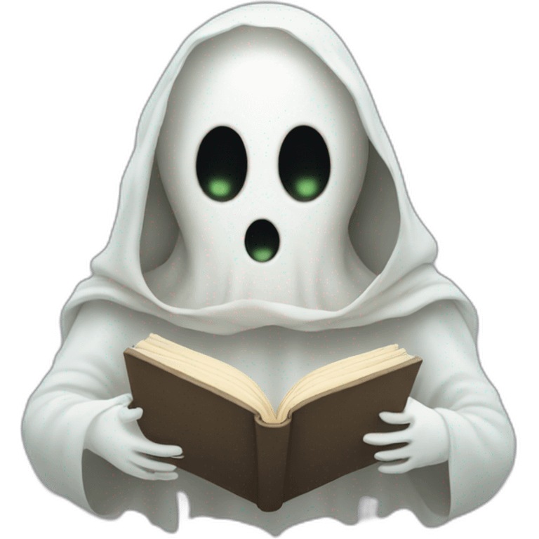 Ghost reading a book emoji