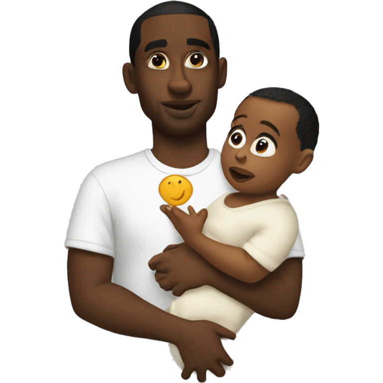 Pdiddy with baby holding a baby ool emoji