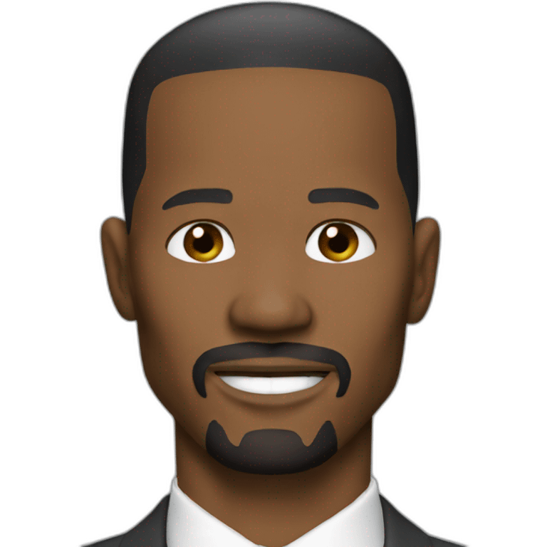 actor Jamie Foxx wearing suit emoji