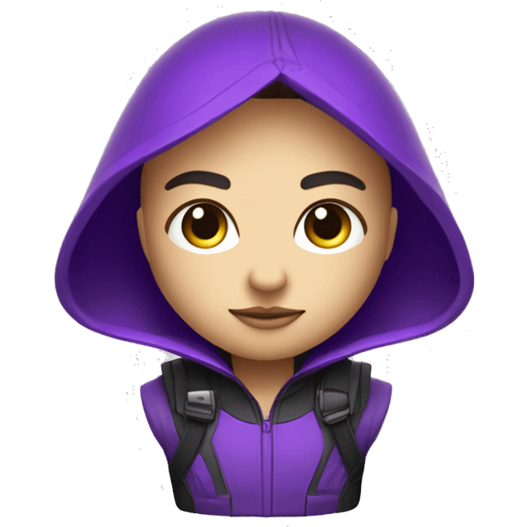 crea un mapache futurista con colores morado y negro emoji