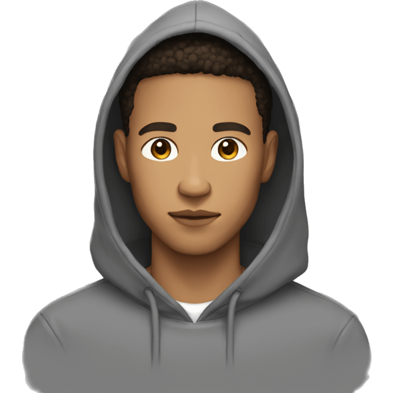 Lightskin guy w hoodie on  emoji