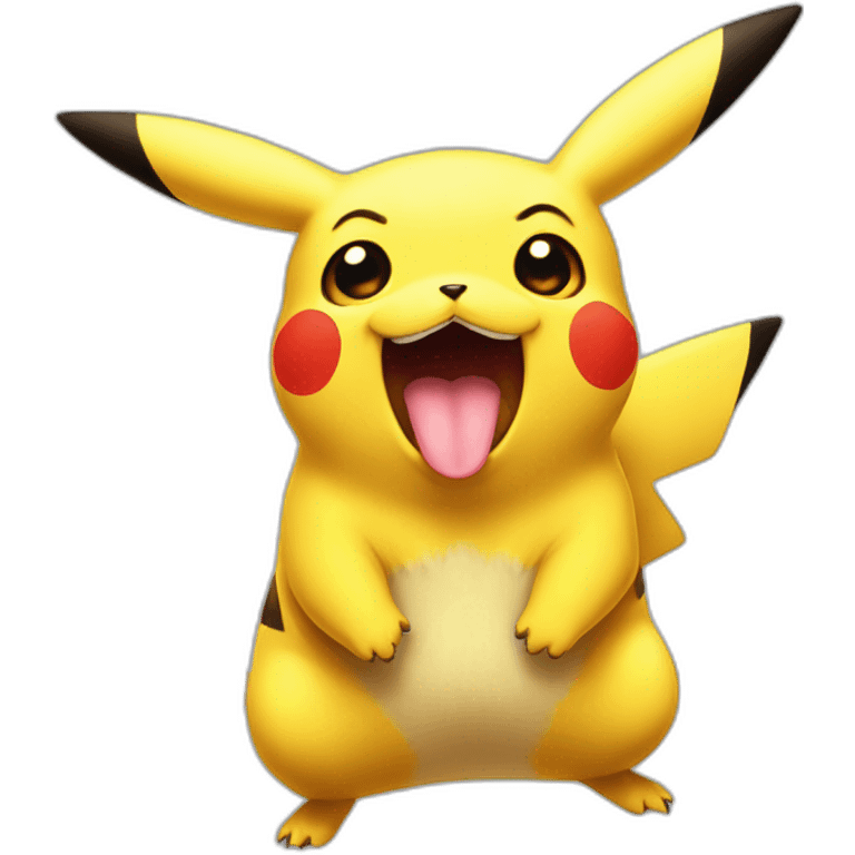 pikachu sticking out his tongue emoji