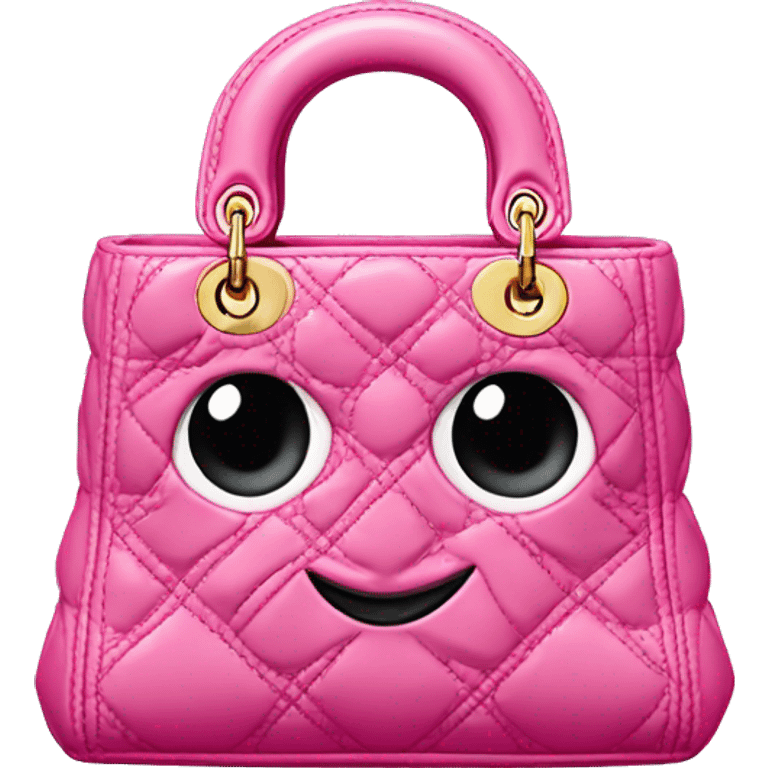 Pink mini lady Dior bag emoji