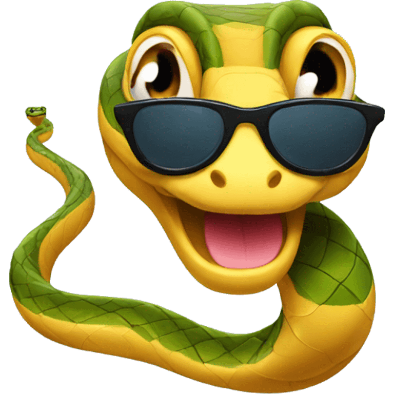 snake with sunglasses emoji