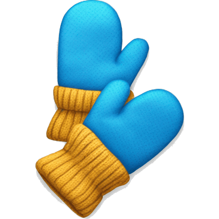 Pair of blue mittens emoji