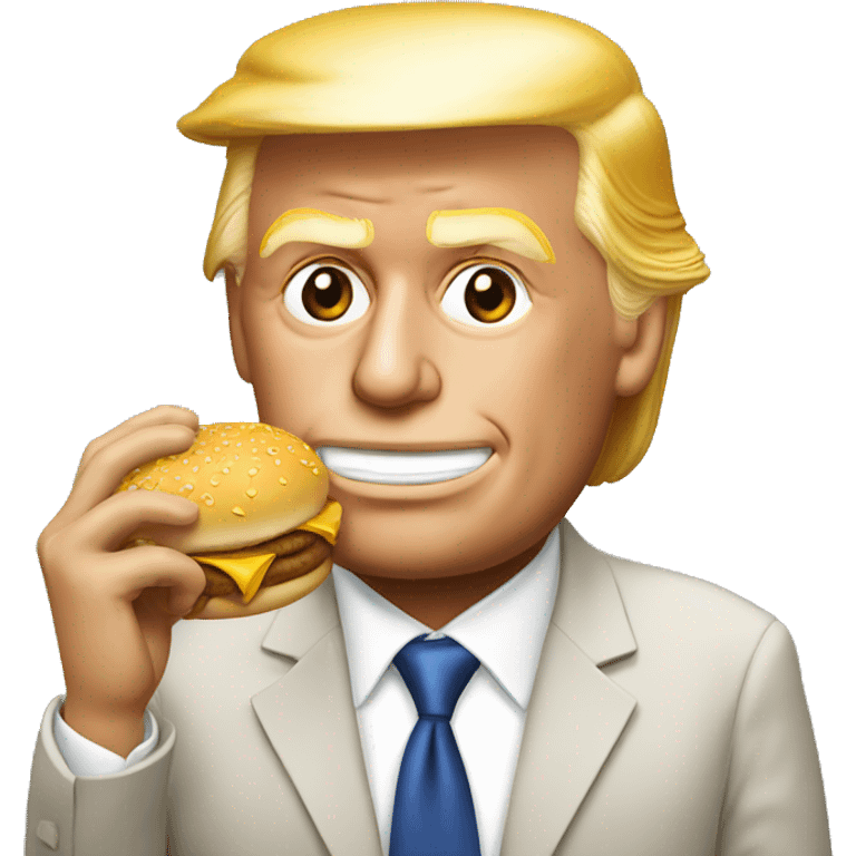 Donald trump eating McDonalds emoji