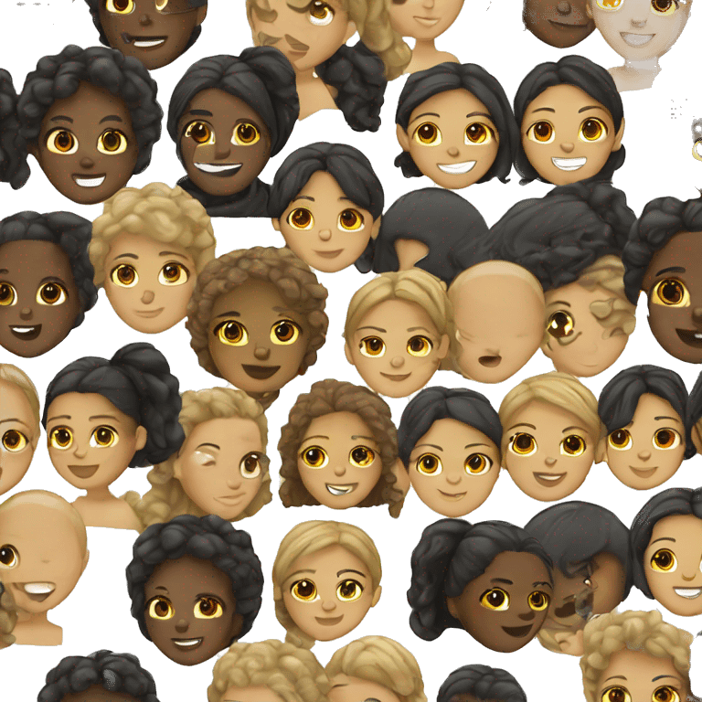 Two black girls light skin  emoji