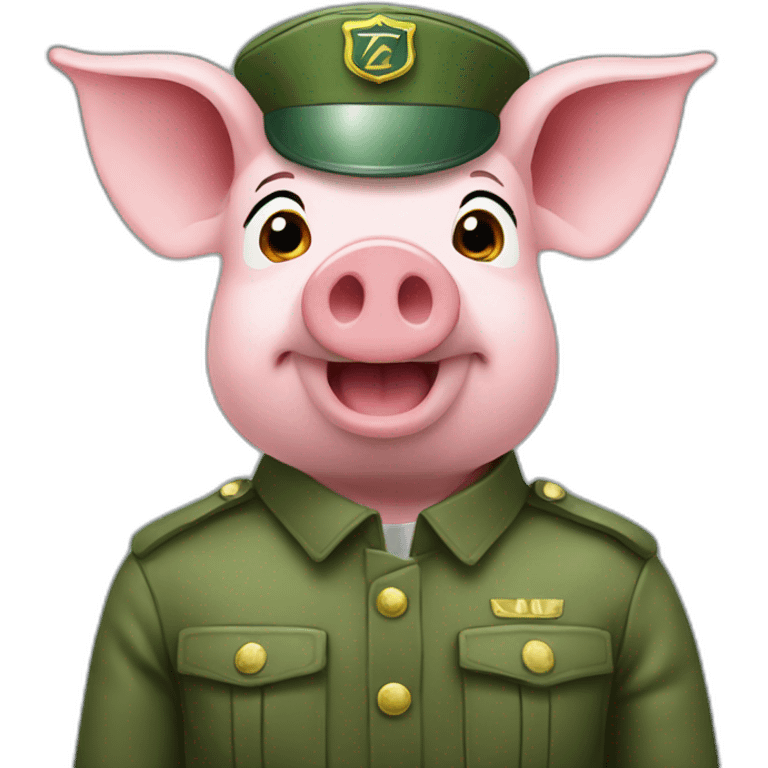 pig in green military helmet with Z on it emoji