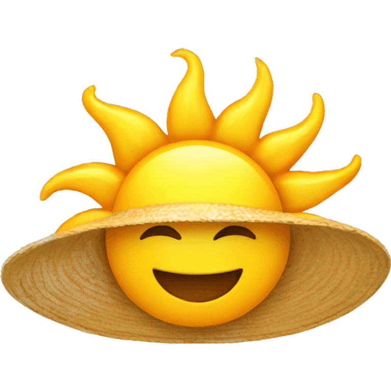 Sun with a hat emoji