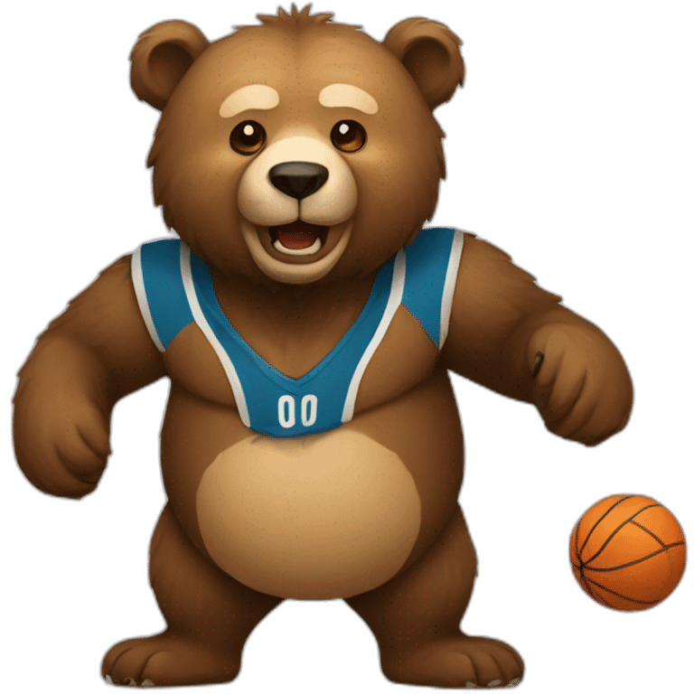 bear with ball emoji