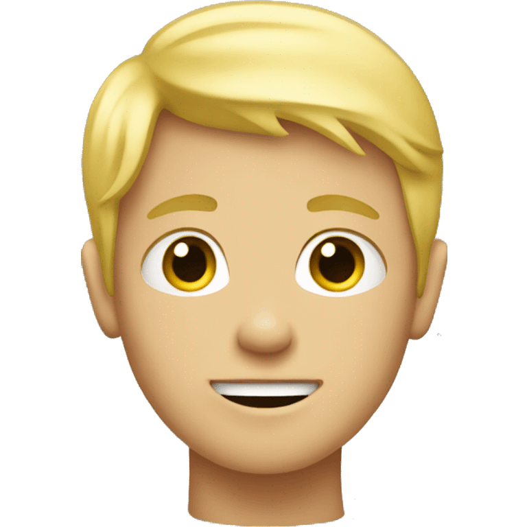 blonde boy facing left emoji