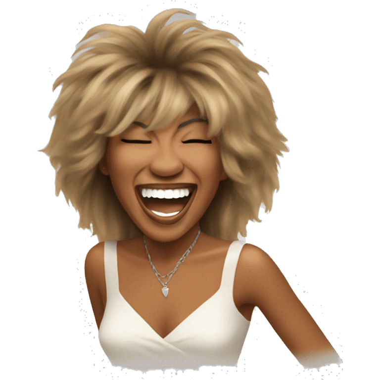 tina turner laughing hard emoji