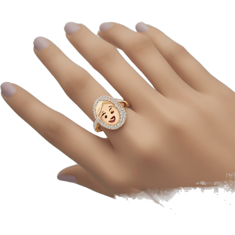 ring on a womans hand emoji