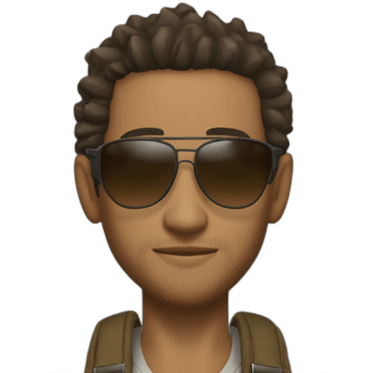 skinny tall lightskin barret Wallace with aviators final fantasy  emoji