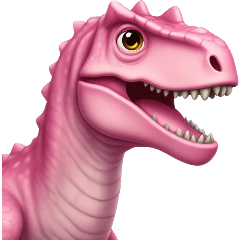 Un dinosaurio rosa emoji