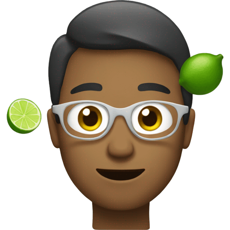 person holding lime emoji