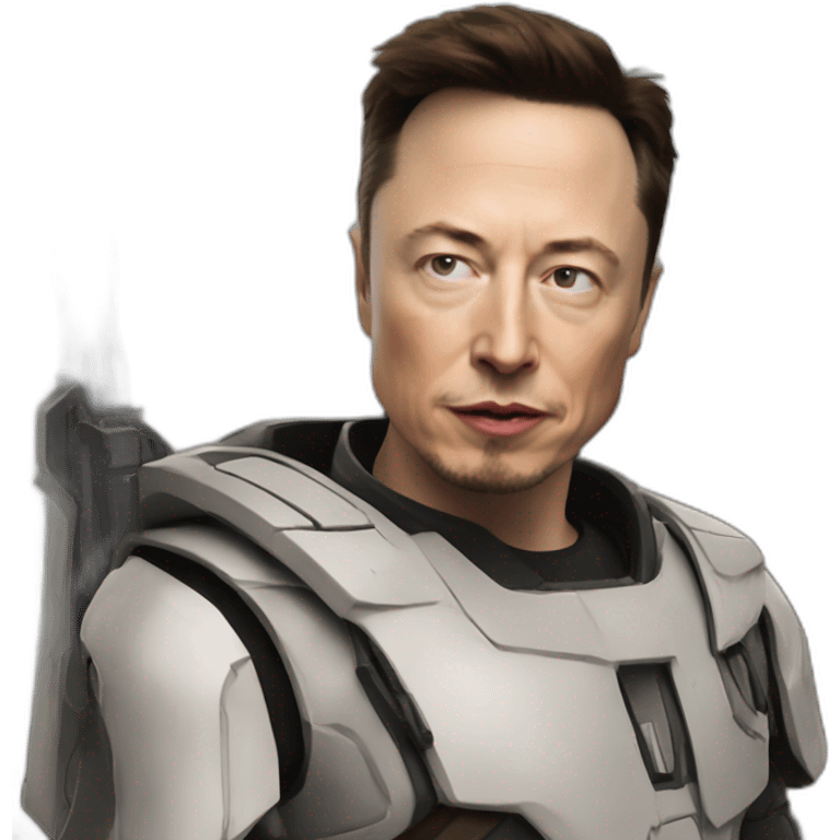 Elon musk in mercy cosplay fighting for gaza emoji