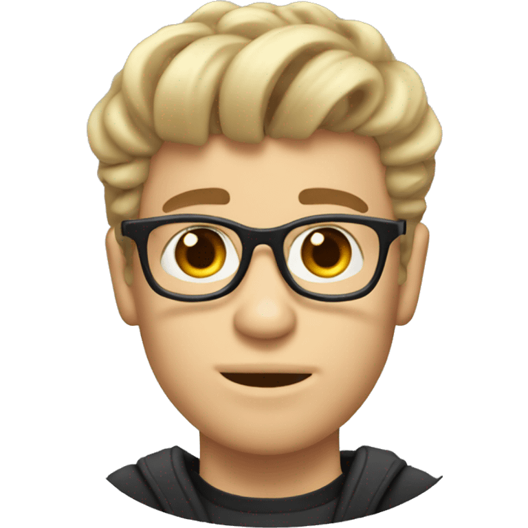 intellectual guy with justin bieber hair cut emoji