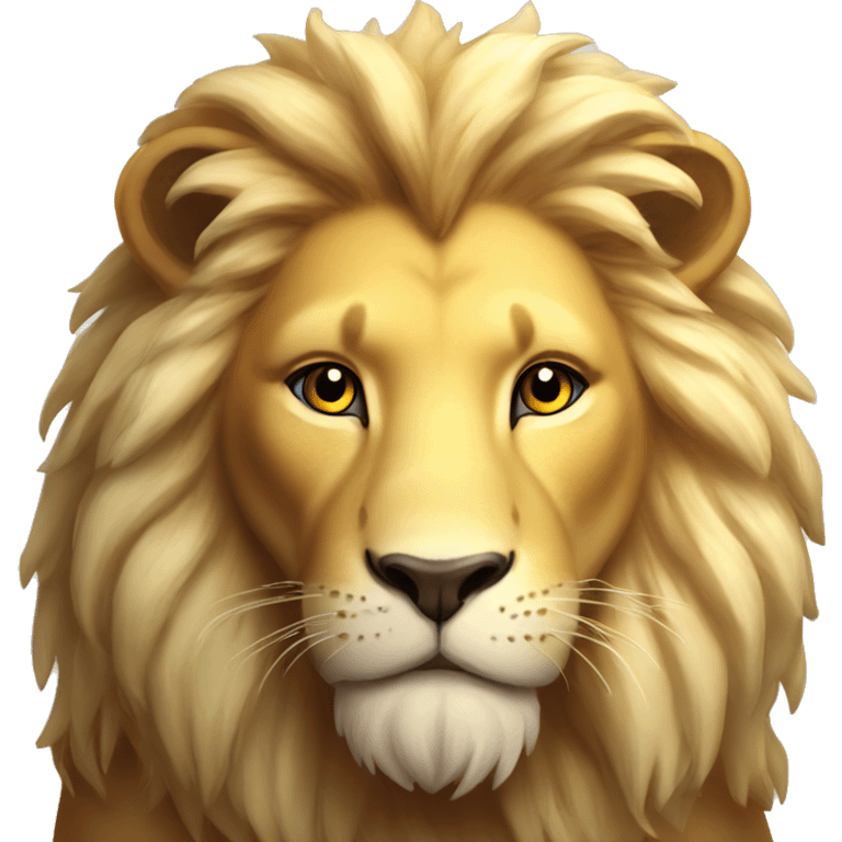 Radiant sunlight beautiful lion emoji