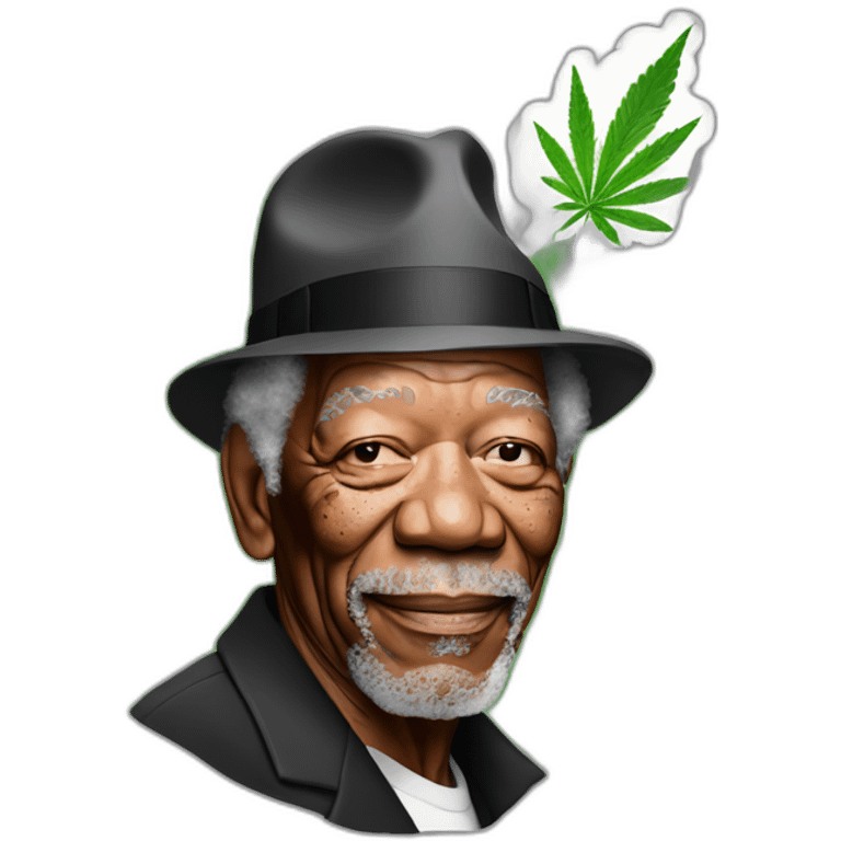 Morgan freeman smoke cannabis emoji