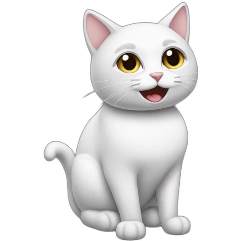 Karaoke-black-and-white-cat emoji