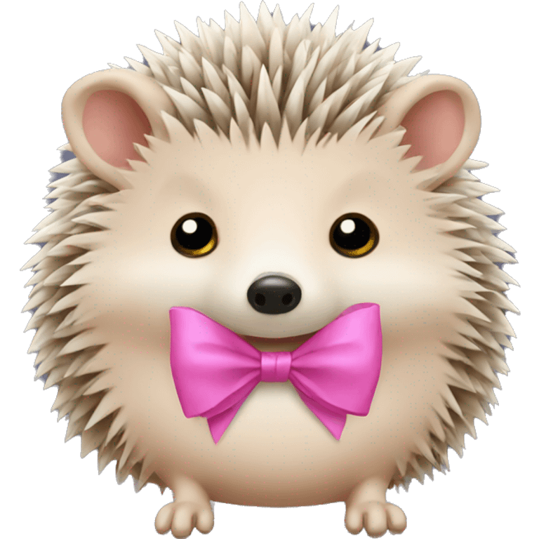 hedgehog with a pink bow emoji