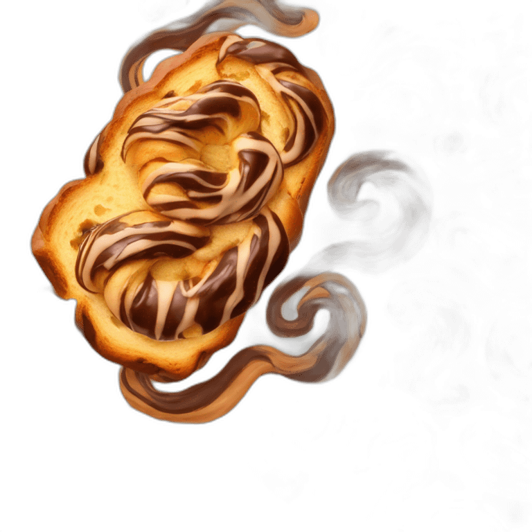 Babka loaf with chocolate swirl emoji