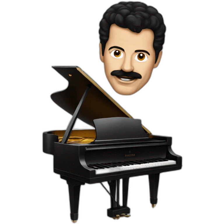 Freddy mercury at a piano emoji