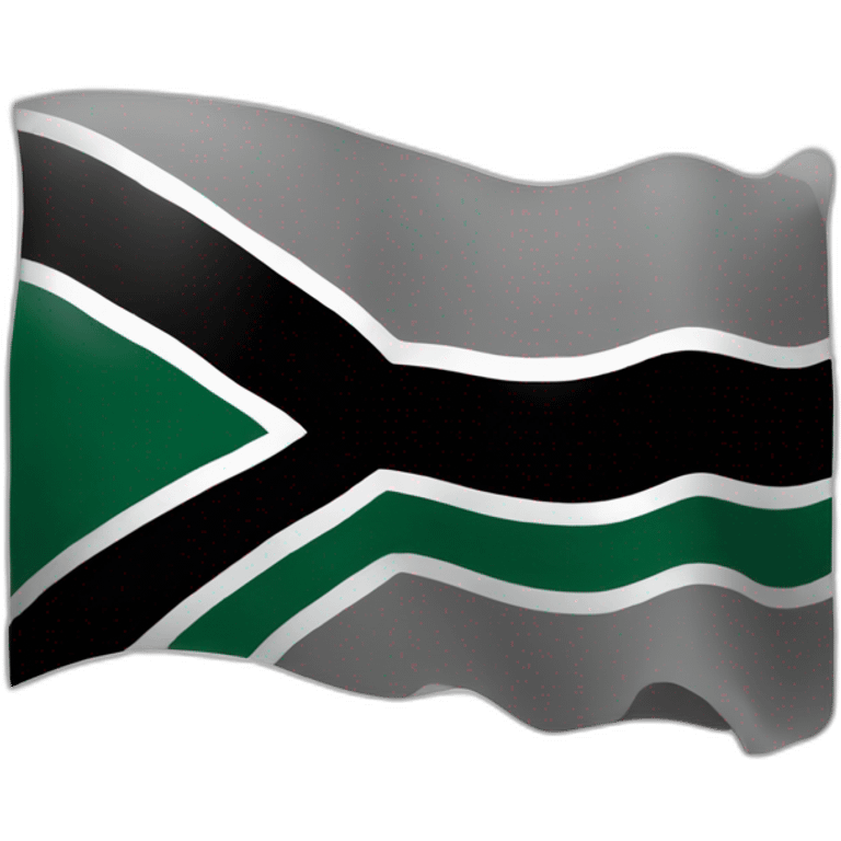 Greyscale South African flag no colours  emoji