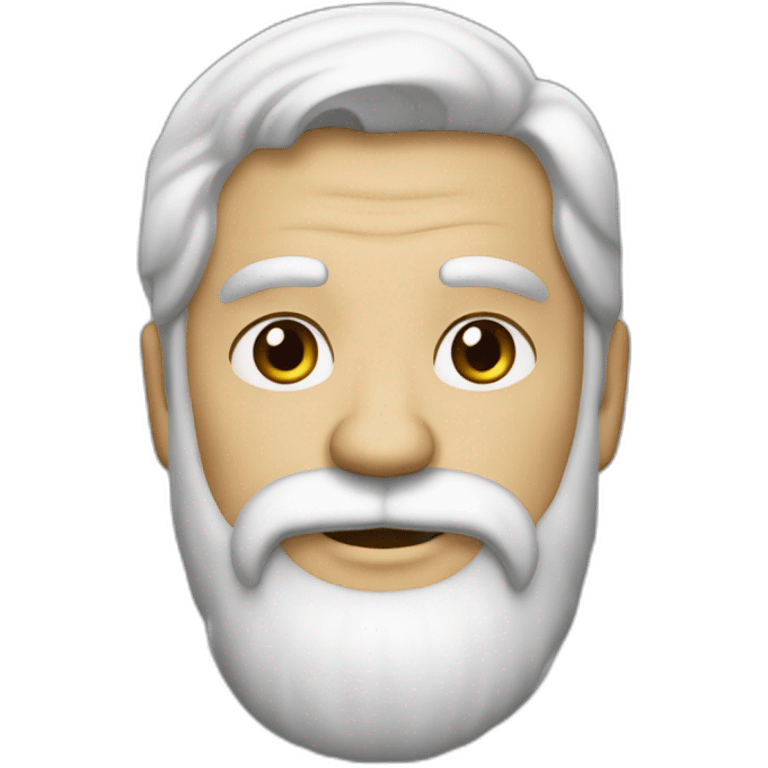 Cavo de 50 años y barba blanca y cortita emoji