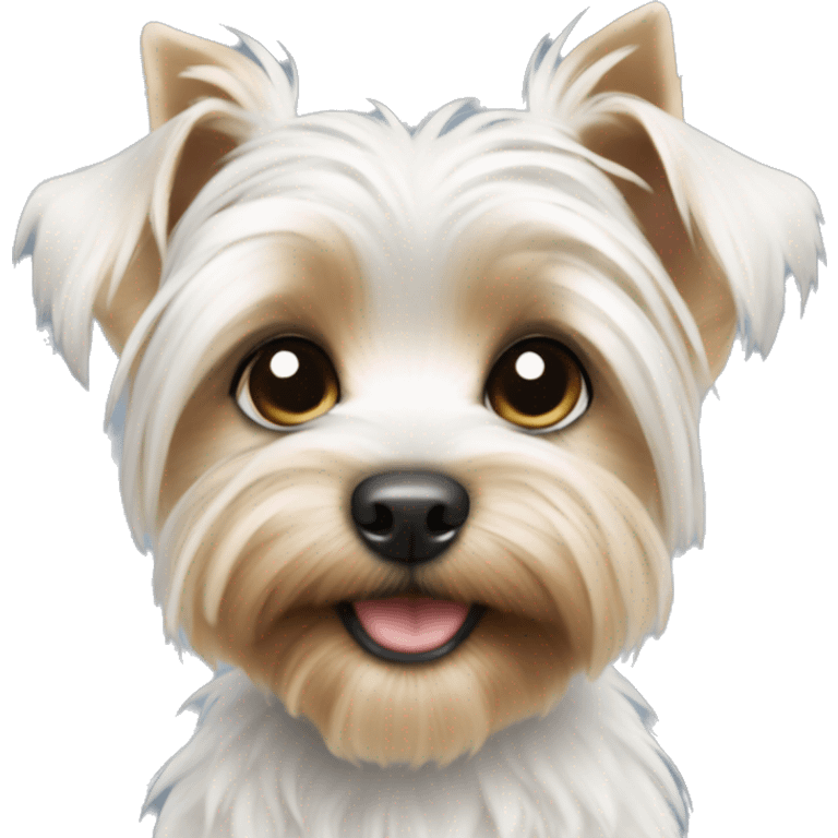 white yorkie puppy emoji