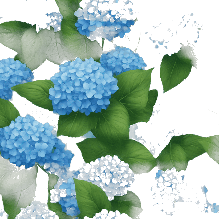 blue hydrangea emoji