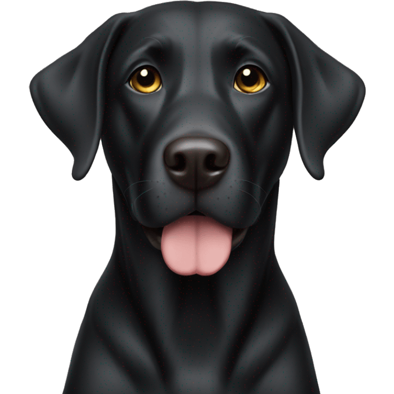 black lab black emoji