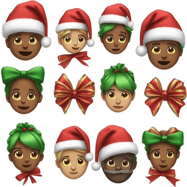 Christmas and bows  emoji