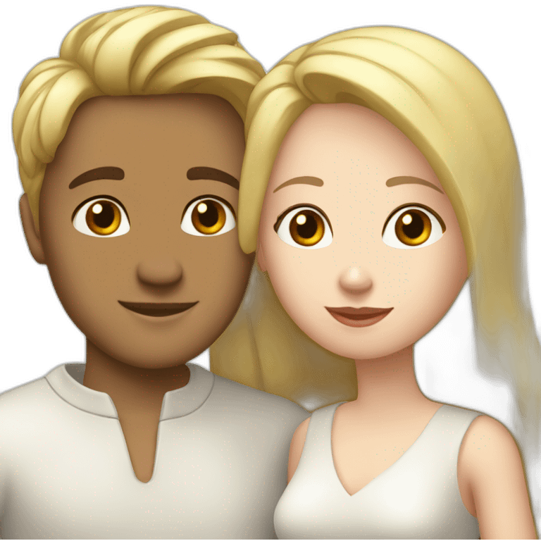 Amoureux blancs emoji