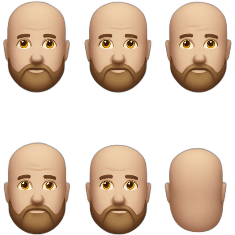 An overweight bald guy with a three day beard emoji